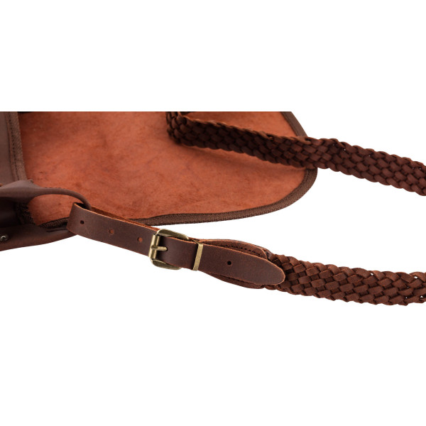 Sac à cartouches en cuir vieilli - 24 brins pour oiseaux, confort optimal