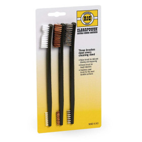 Set de 3 brosses Birchwood Casey : nettoyage précis et efficace