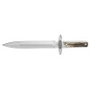 Dague de chasse robuste avec manche en bois de cerf, 24 cm de lame