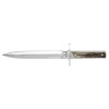 Dague de chasse robuste avec manche en bois de cerf, 24 cm de lame