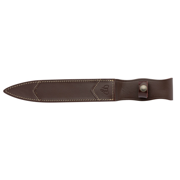 Dague de chasse robuste avec manche en bois de cerf, 24 cm de lame