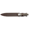 Dague de chasse robuste avec manche en bois de cerf, 24 cm de lame