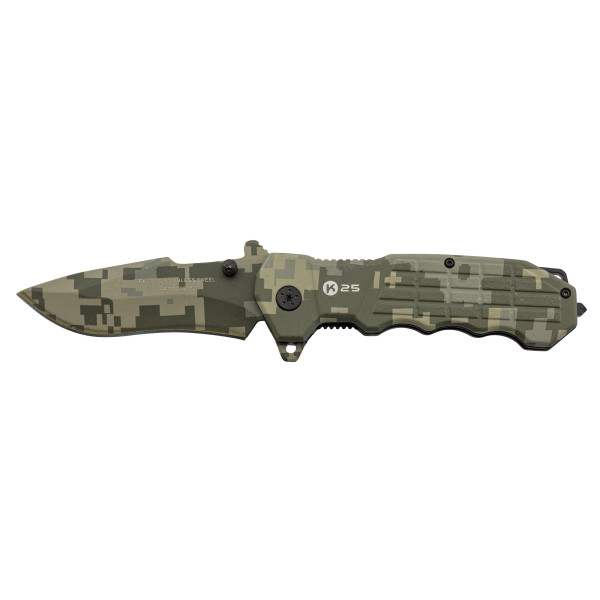 Couteau Pliant Camo : Robustesse et Sécurité en Milieu Humide