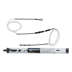 Corde Recurve Dacron Blanche : Protection des Doigts Intégrée