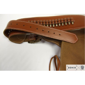 Ceinturon Western en Cuir avec Holster Sherif - Style Authentique