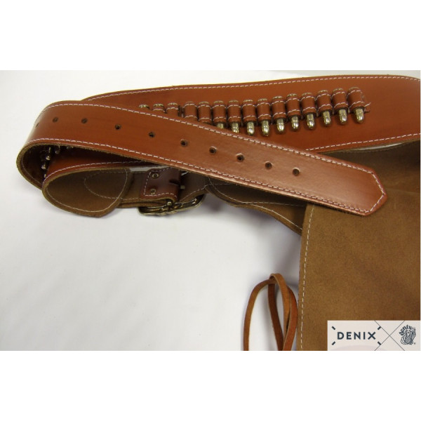 Ceinturon Western en Cuir avec Holster Sherif - Style Authentique