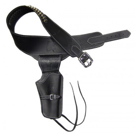 Ceinturon Cuir Noir avec Holster : Élégance et Praticité Western