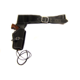 Ceinturon Cuir Noir avec Holster : Élégance et Praticité Western
