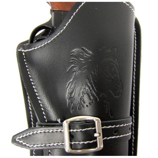 Ceinturon Cuir Noir avec Holster : Élégance et Praticité Western