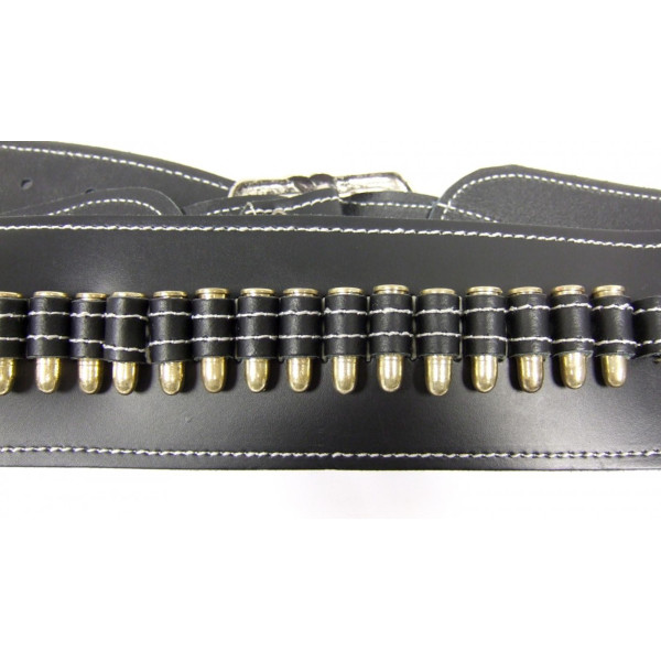 Ceinturon Noir Western : Élégance Authentique pour Revolvers