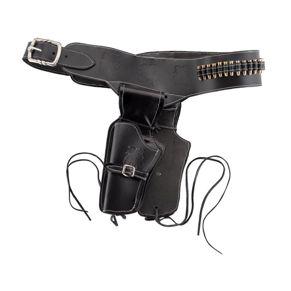 Ceinturon Noir Western : Élégance Authentique pour Revolvers