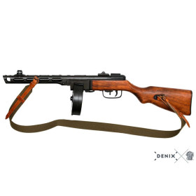 Réplique Authentique PPSH-41 : Icône Soviétique en Bois et Métal