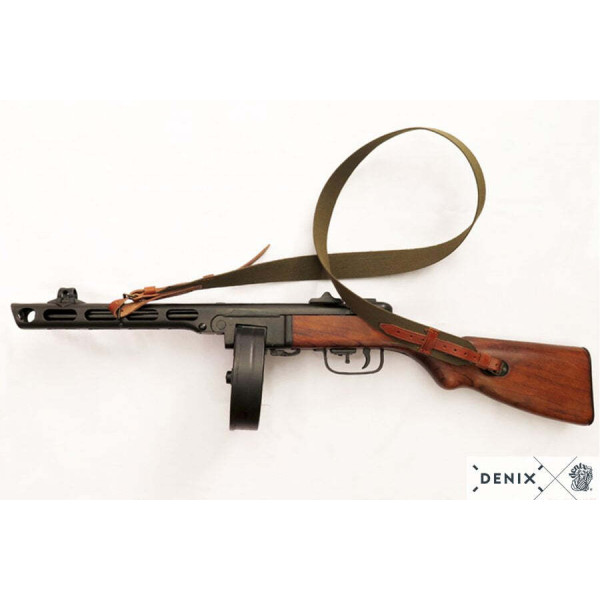 Réplique Authentique PPSH-41 : Icône Soviétique en Bois et Métal
