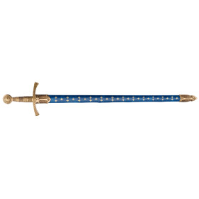 Réplique d'Épée Médiévale Française avec Fourreau Royal Fleur de Lys