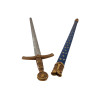 Réplique d'Épée Médiévale Française avec Fourreau Royal Fleur de Lys