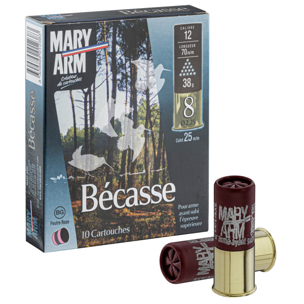 Cartouches Mary Arm Bécasse 38 BG - Précision et Impact Optimal