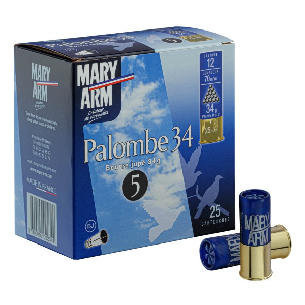 Cartouches Mary Arm Palombe 12/70 : Puissance et Précision Haut Vol