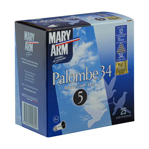 Cartouches Mary Arm Palombe 12/70 : Puissance et Précision Haut Vol