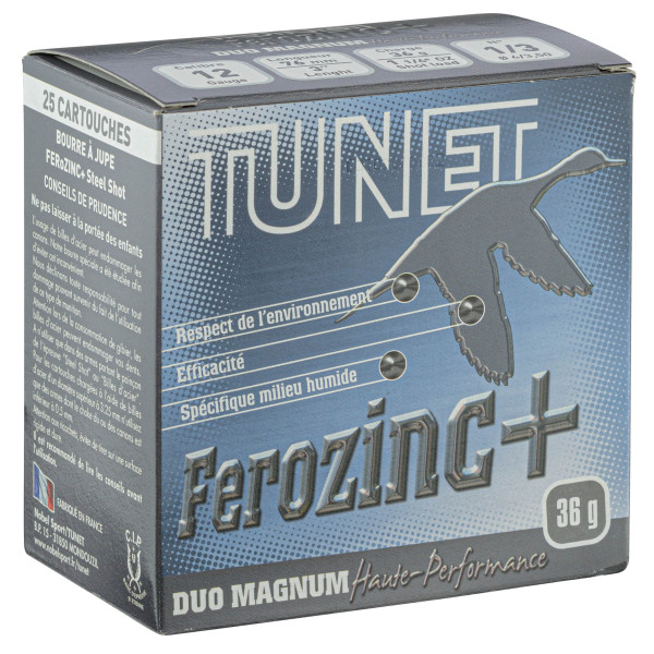 Cartouches Tunet Ferozinc+ 12/76 : Puissance et Précision Acier