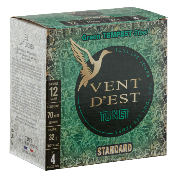 Cartouches TUNET BLACK TEMPEST 32g : Puissance et Précision en Zones Humides