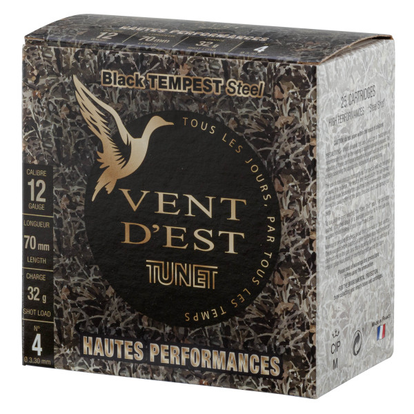 Cartouches Tunet Black Tempest 32g : Puissance et Précision Acier