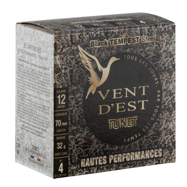 Cartouches Tunet Black Tempest 32g : Puissance et Précision Acier