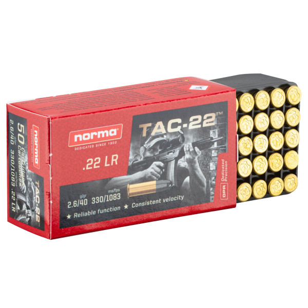 Cartouches .22 LR Norma TAC-22 : Précision et Longévité au Tir