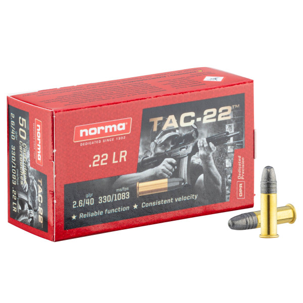 Cartouches .22 LR Norma TAC-22 : Précision et Longévité au Tir