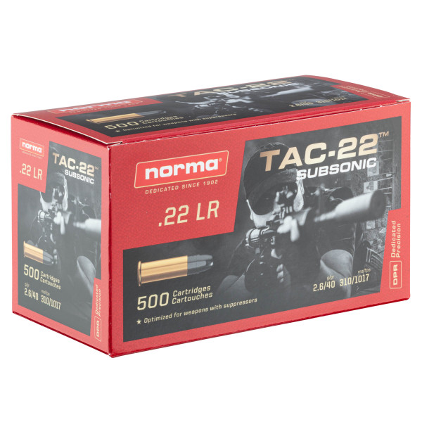 Cartouches .22 LR Norma Subsonique : Tir Silencieux et Précis