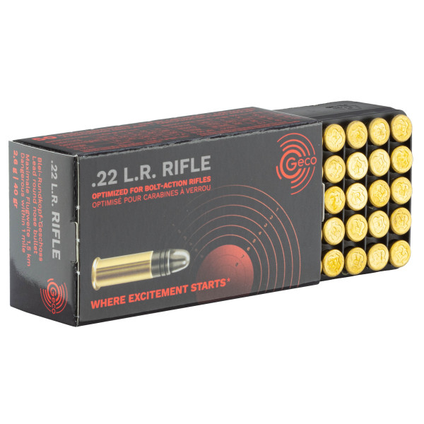 Munitions GECO .22 LR 40 gr : Précision et Silence Subsonique