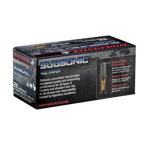 Munitions Subsonic 22 LR 42g : Précision et Discrétion Assurées