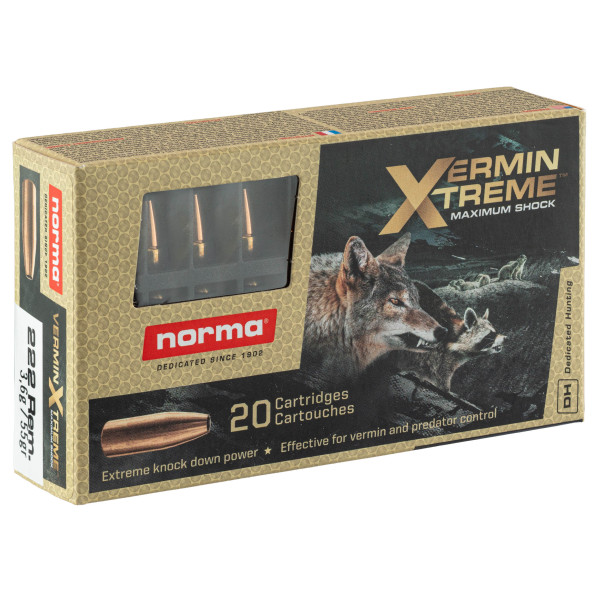 Cartouche Norma .222 Remington : Précision et Impact pour Nuisibles