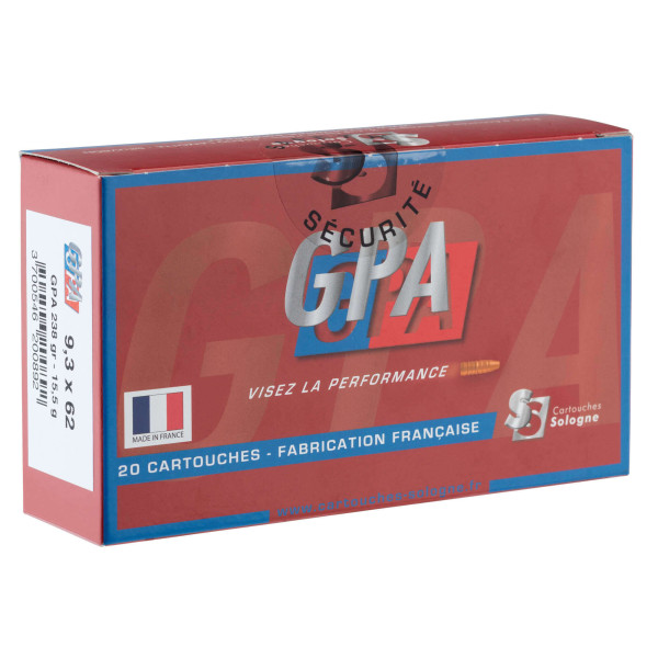 Cartouche Sologne 9.3x62 GPA : Puissance et Précision Écologique