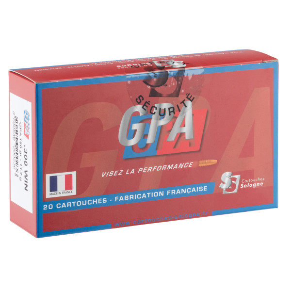 Cartouche Sologne .308 Win GPA : Puissance Écologique pour Grand Gibier