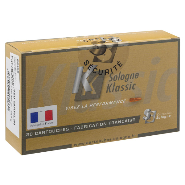 Cartouche Sologne .450 Marlin : Puissance et Précision pour Grands Gibiers