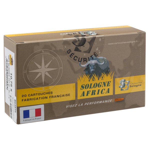 Cartouche Sologne 10.75x68 GPA Solid : pénétration maximale pour grand gibier africain