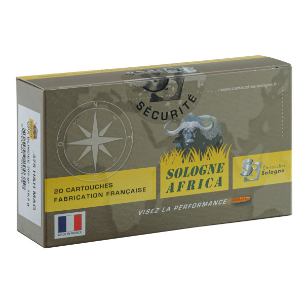 Cartouche Sologne .375 H&H GPA Solid : Puissance et Précision pour la Grande Chasse Africaine