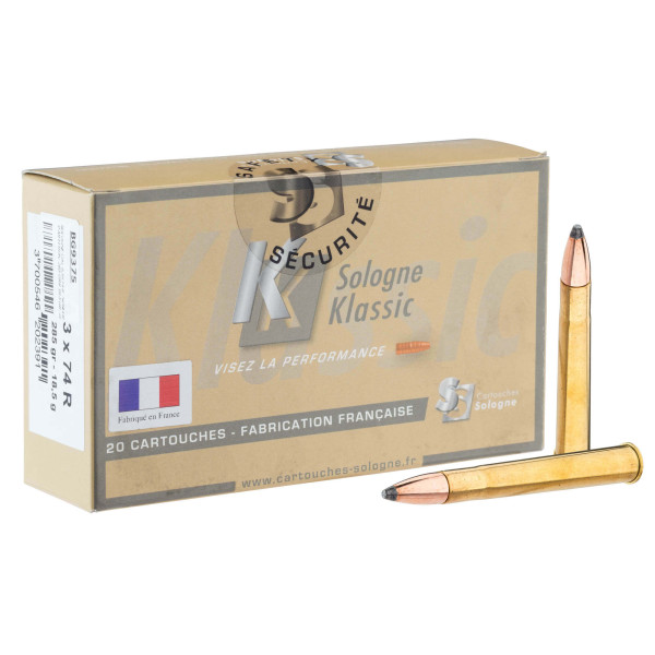Sologne 9.3x74 R Nosler: Puissance et Pénétration pour Grand Gibier