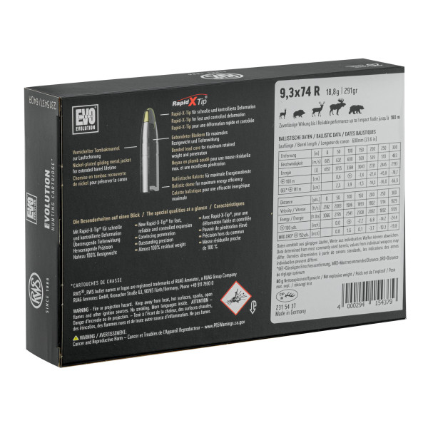 Munitions RWS 9.3x74 R : Puissance et Précision pour Gros Gibier