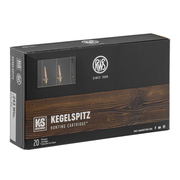 Munitions RWS .243 Win KS : Précision et confort à longue distance