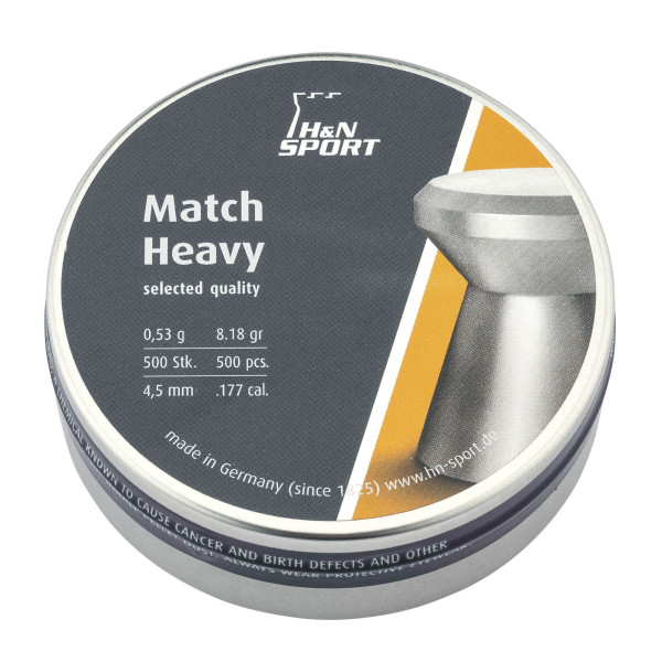 Plombs Match Heavy 4,5 mm : Précision Ultime pour Compétiteurs